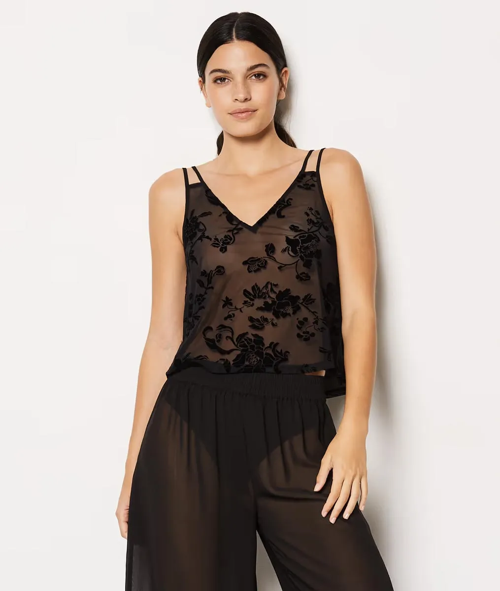 MALICE Tank top with thin straps and lace details