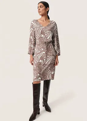 Marian Knee-Length V-Neck Dress by Soaked in Luxury | Look Again