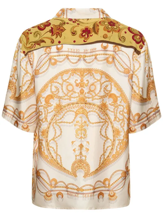 Marine Serre   Regenerated Ornament silk shirt 