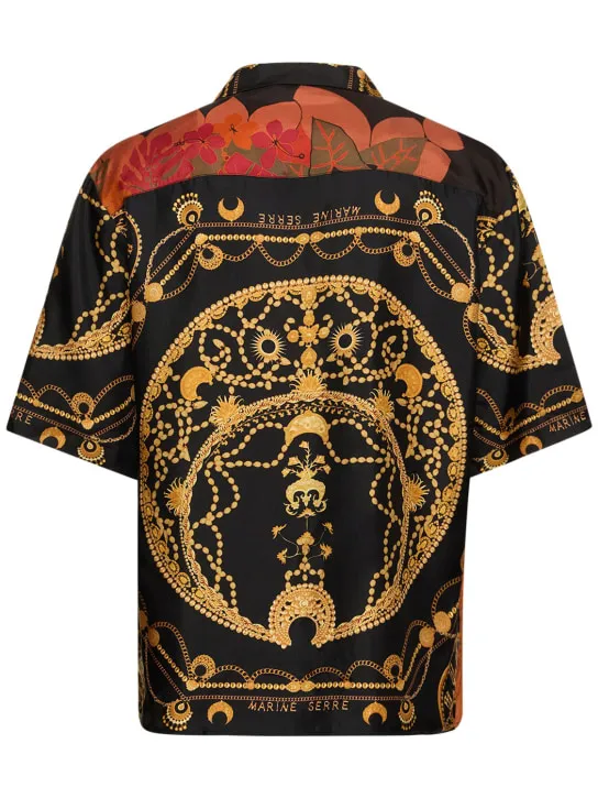 Marine Serre   Regenerated Ornament silk shirt 