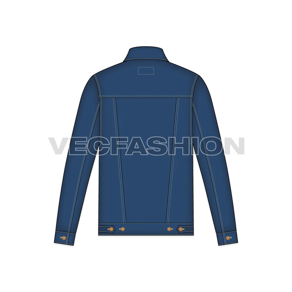 Mens Classic Denim Vector Jacket