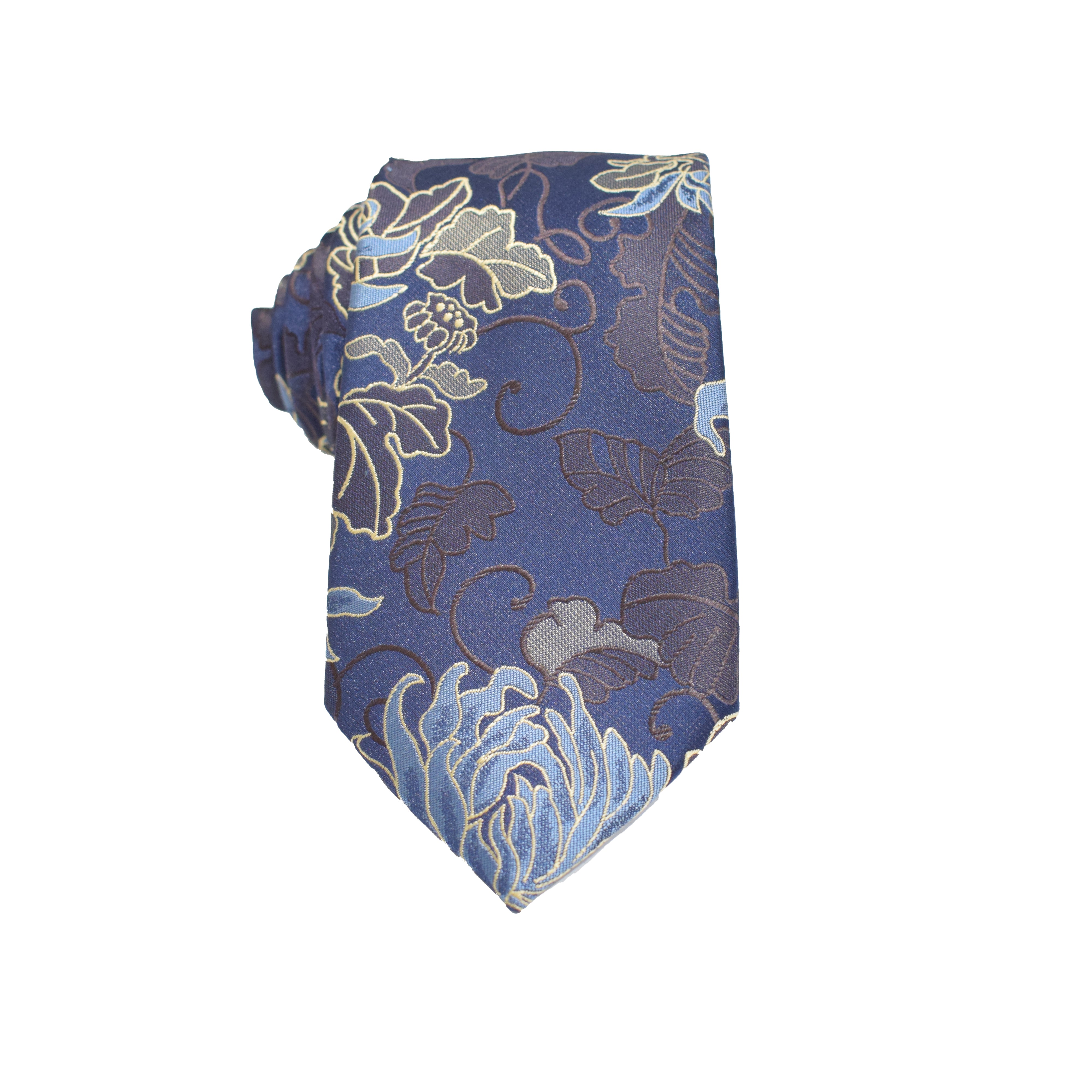 Mens Neck Tie - Egyptian Navy Paisley