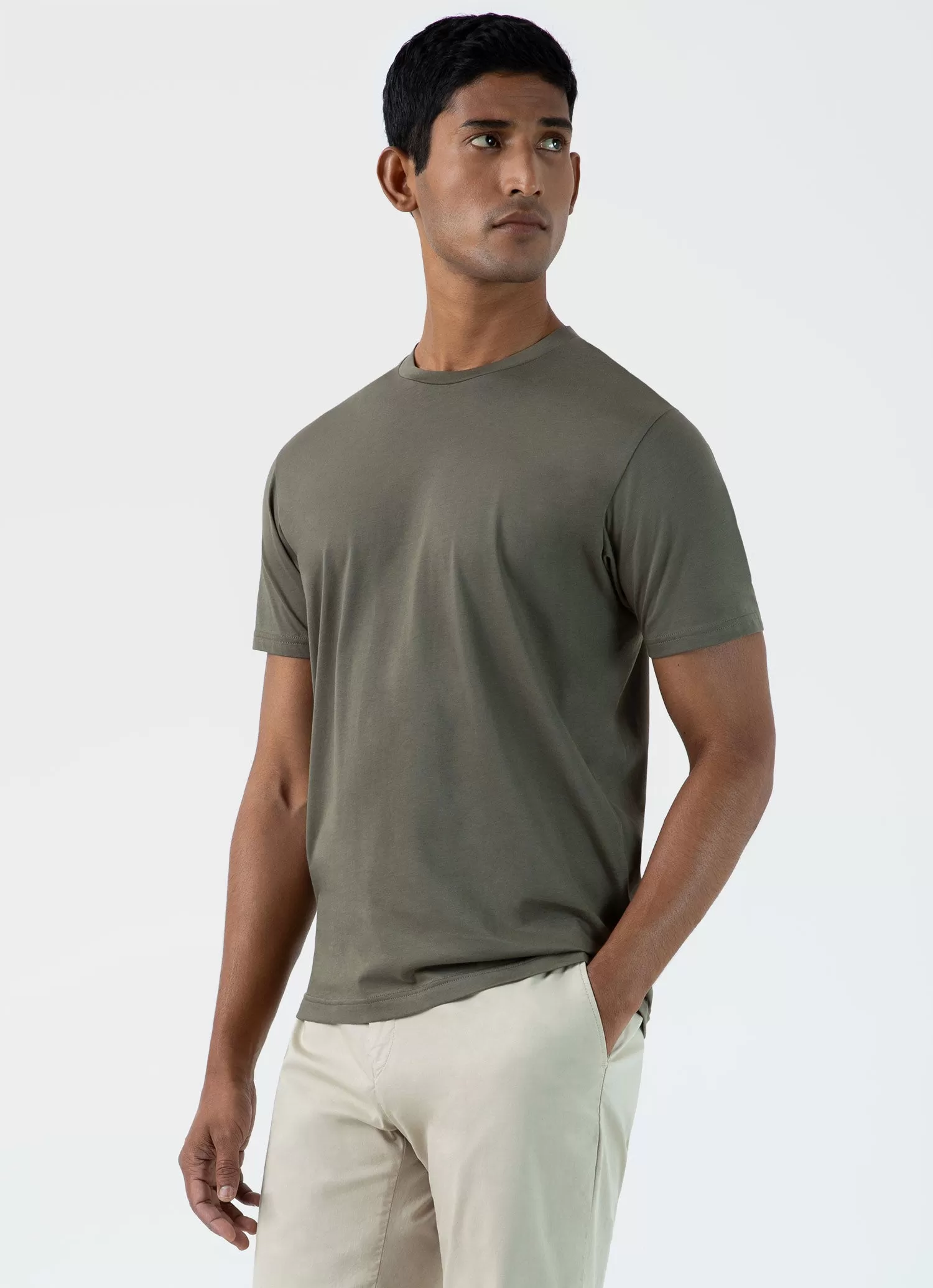 Men's Riviera Midweight Tshirt in Khaki