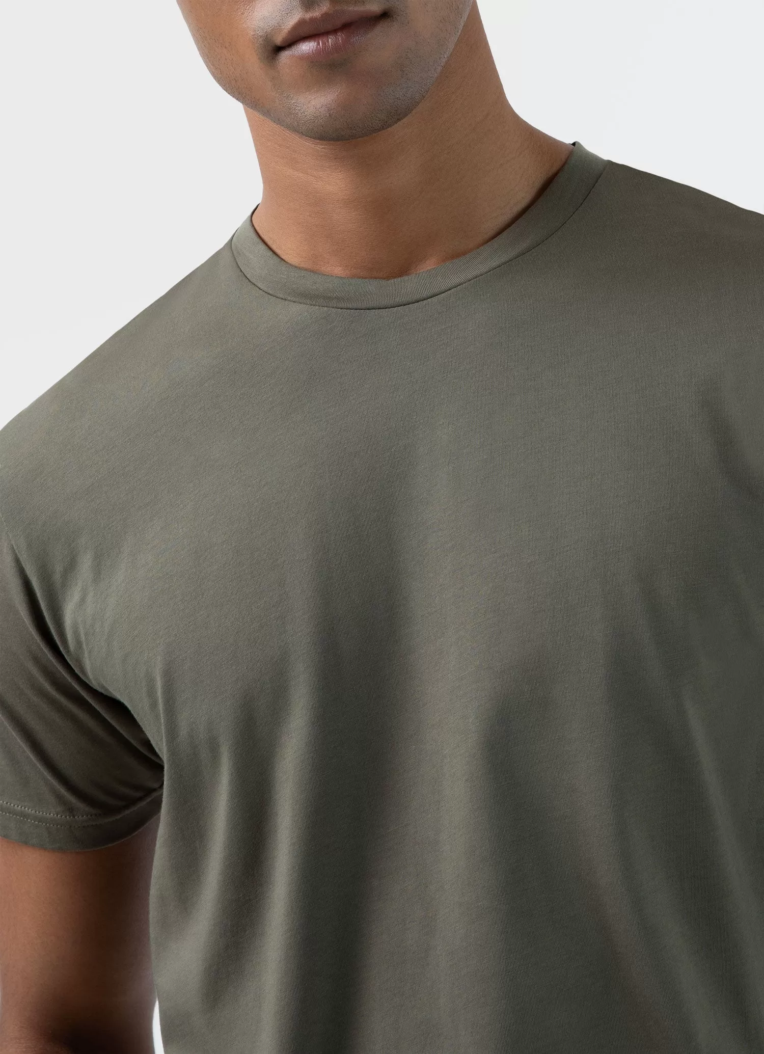 Men's Riviera Midweight Tshirt in Khaki