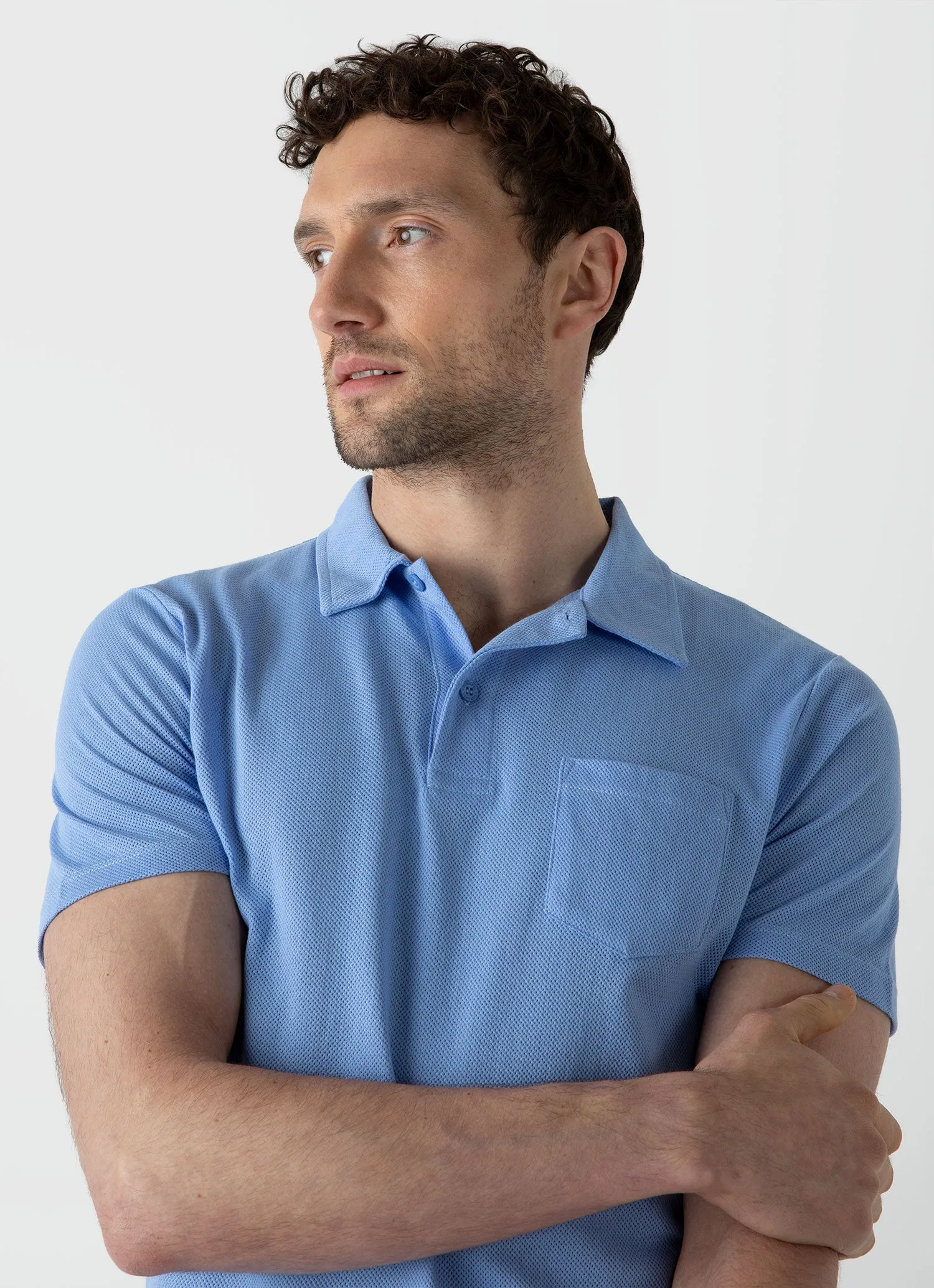 Men's Riviera Polo Shirt in Cool Blue