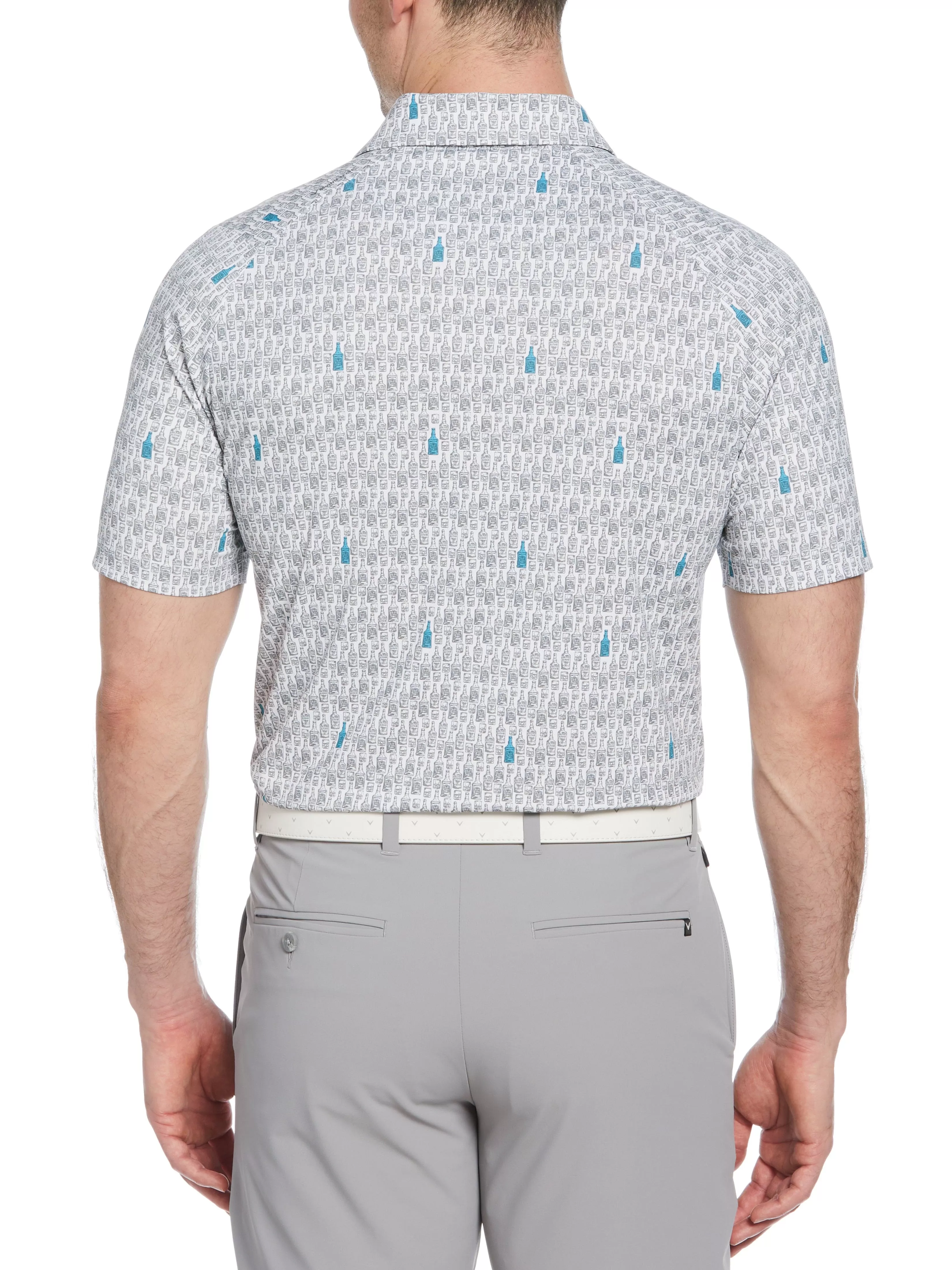 Mens Scotch Novelty Print Golf Polo