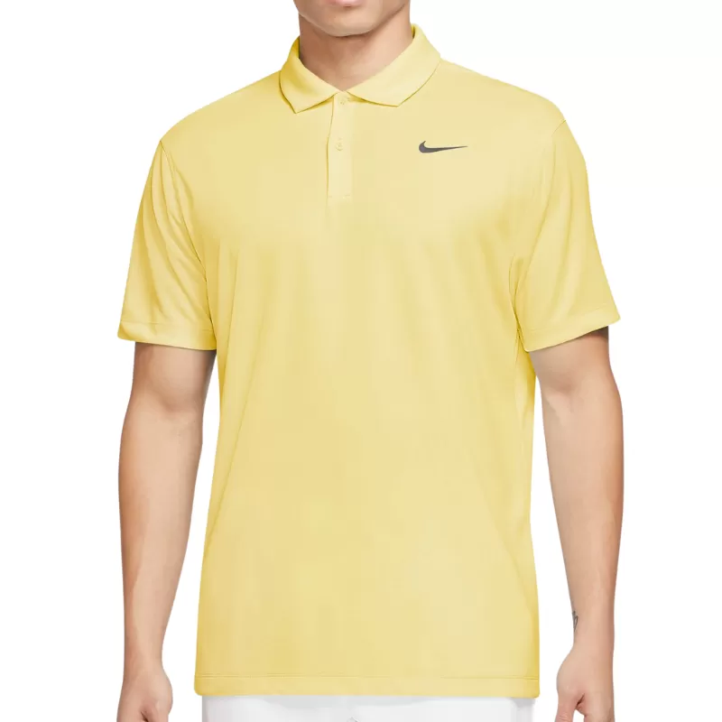 Nike Court Dri-Fit Men Tennis Polo - Soft Yellow/Black