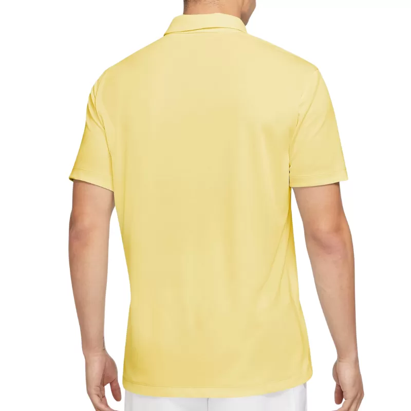 Nike Court Dri-Fit Men Tennis Polo - Soft Yellow/Black