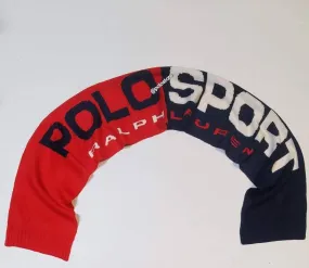 Nwt Polo Ralph Lauren Red/Navy Polo Sport Scarf