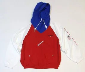 Nwt Polo Ralph Lauren White/Red  Polo Sport Zip Up Windbreaker Jacket