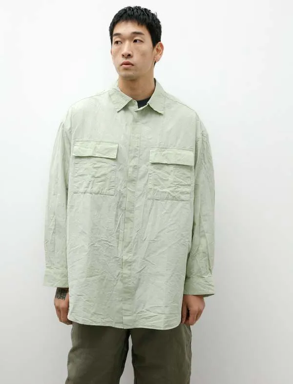 Paper Cotton Volume Shirt - Jade