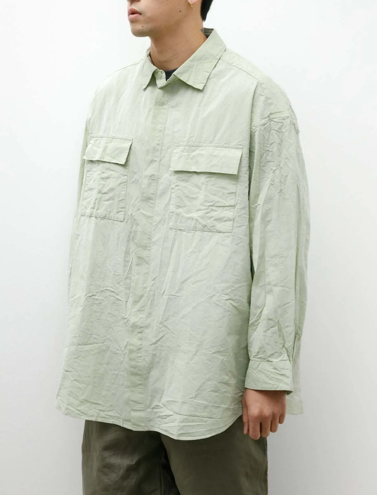 Paper Cotton Volume Shirt - Jade