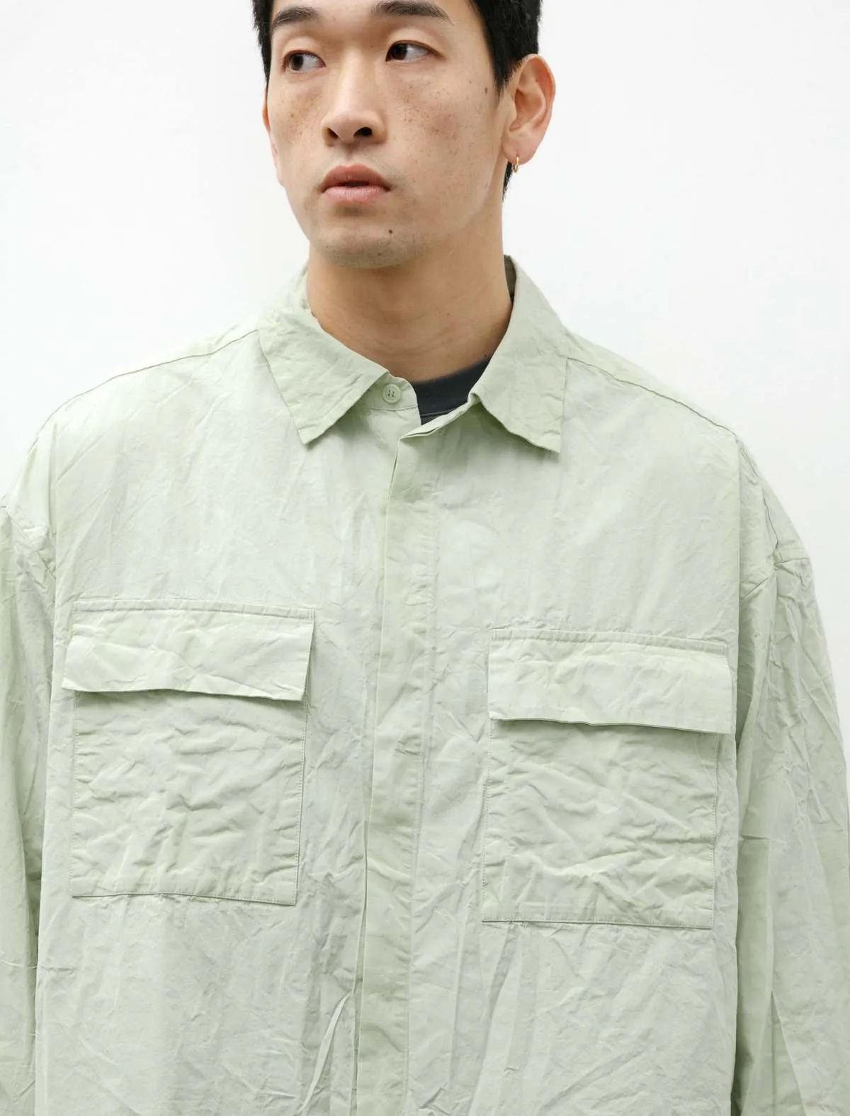 Paper Cotton Volume Shirt - Jade