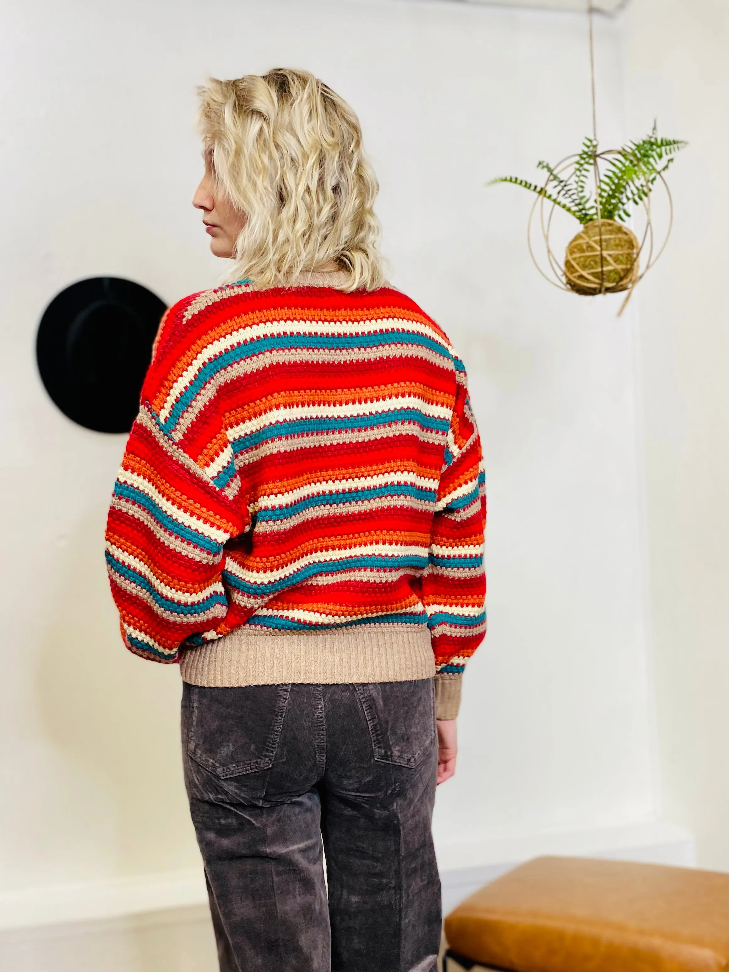 Patrice Striped Knit Sweater DEAR JOHN