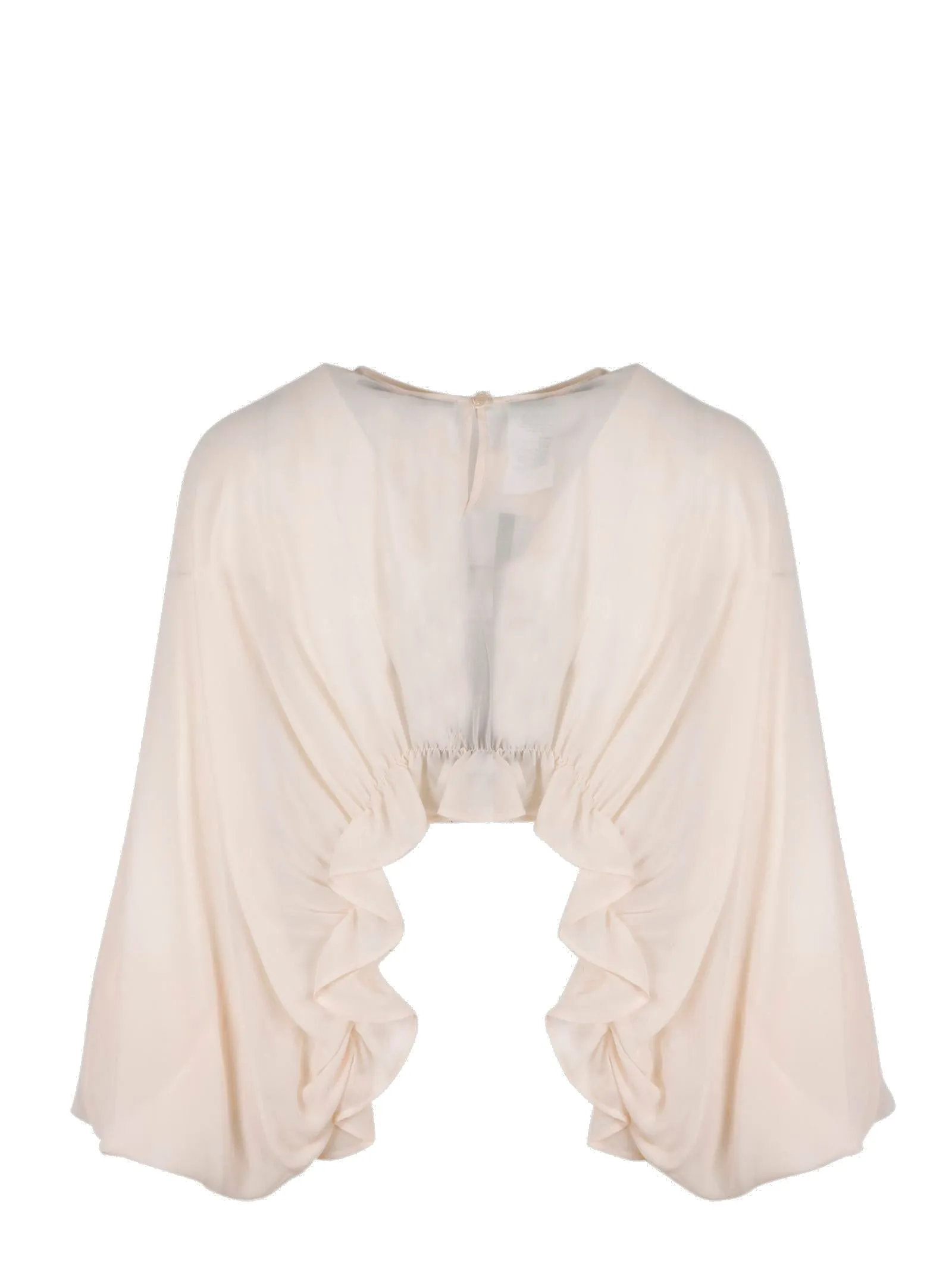 Pinko Ruffled High-Low Hem Georgette Blouse