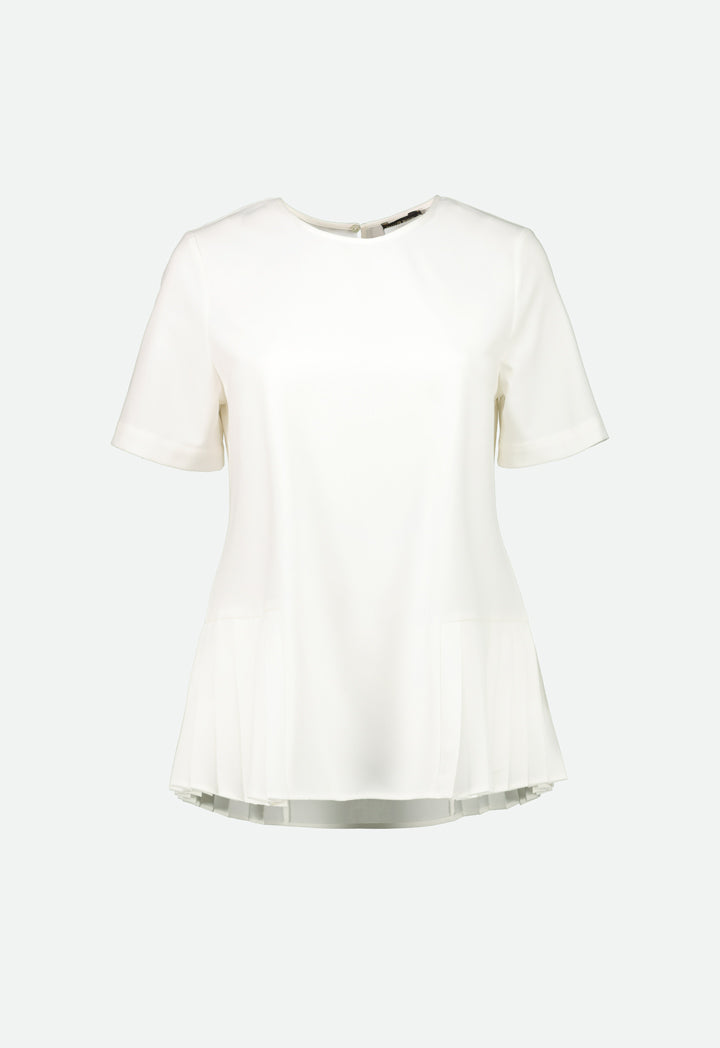 Pleated Hem Blouse