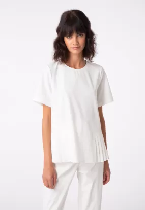 Pleated Hem Blouse