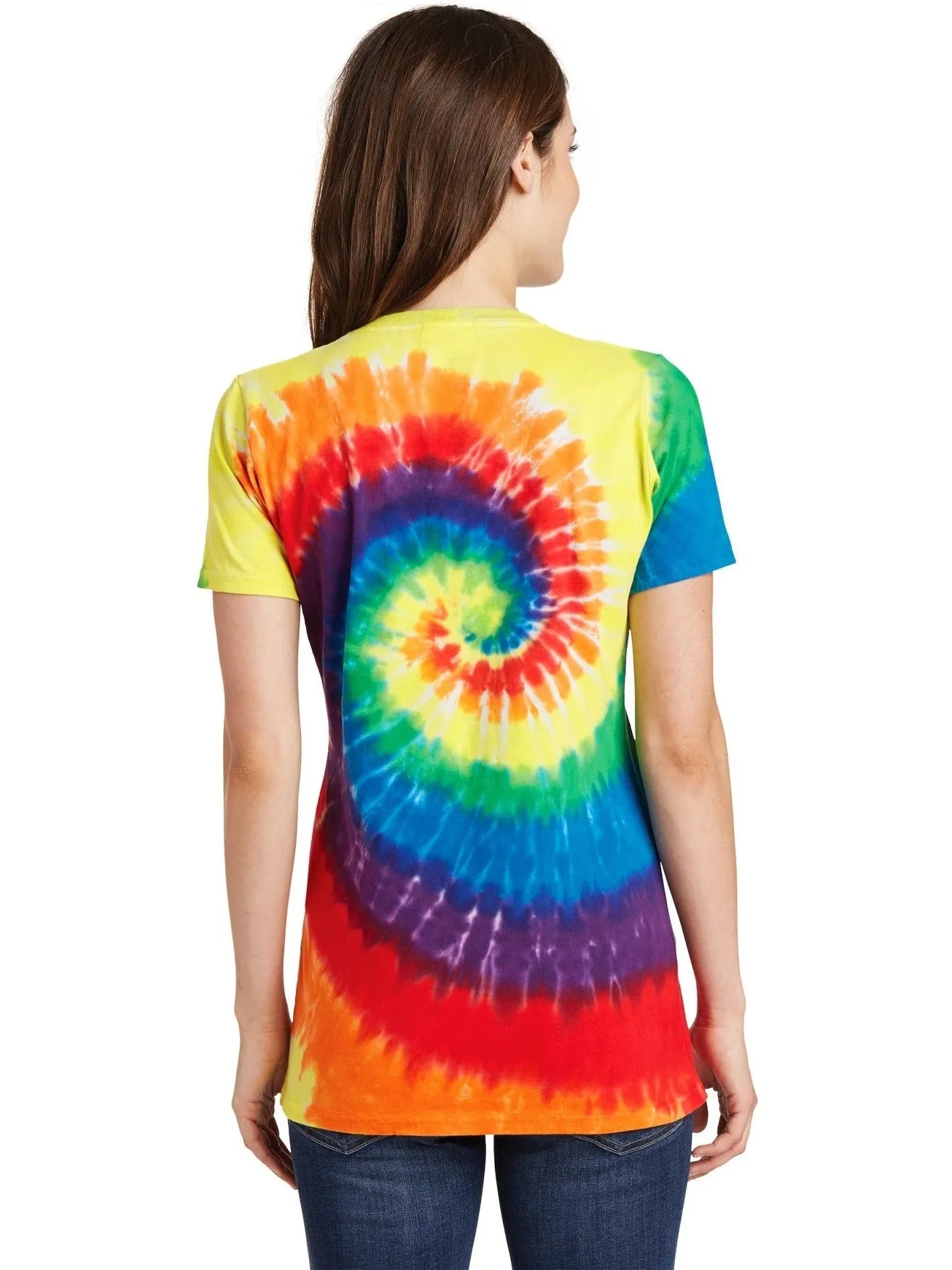 Port & Company Ladies Tie-Dye V-Neck Tee