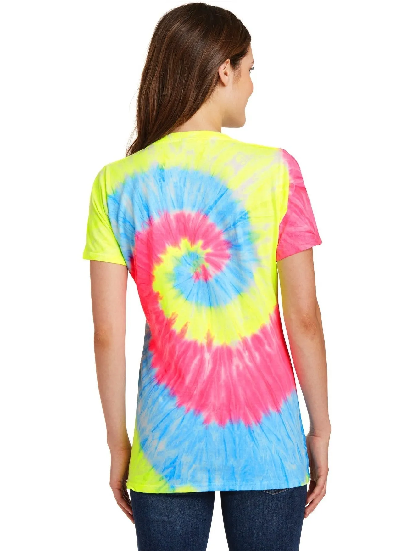 Port & Company Ladies Tie-Dye V-Neck Tee