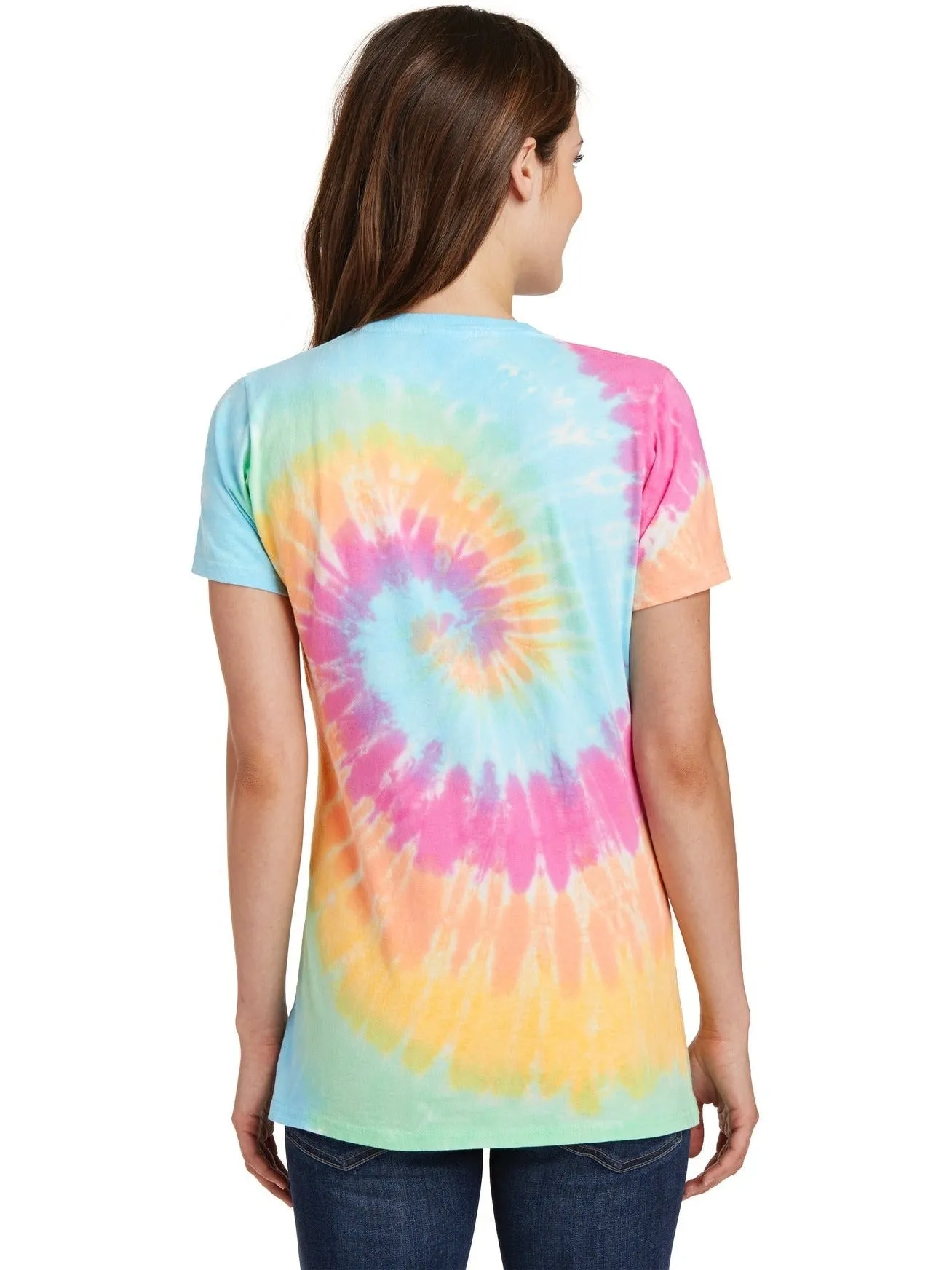 Port & Company Ladies Tie-Dye V-Neck Tee