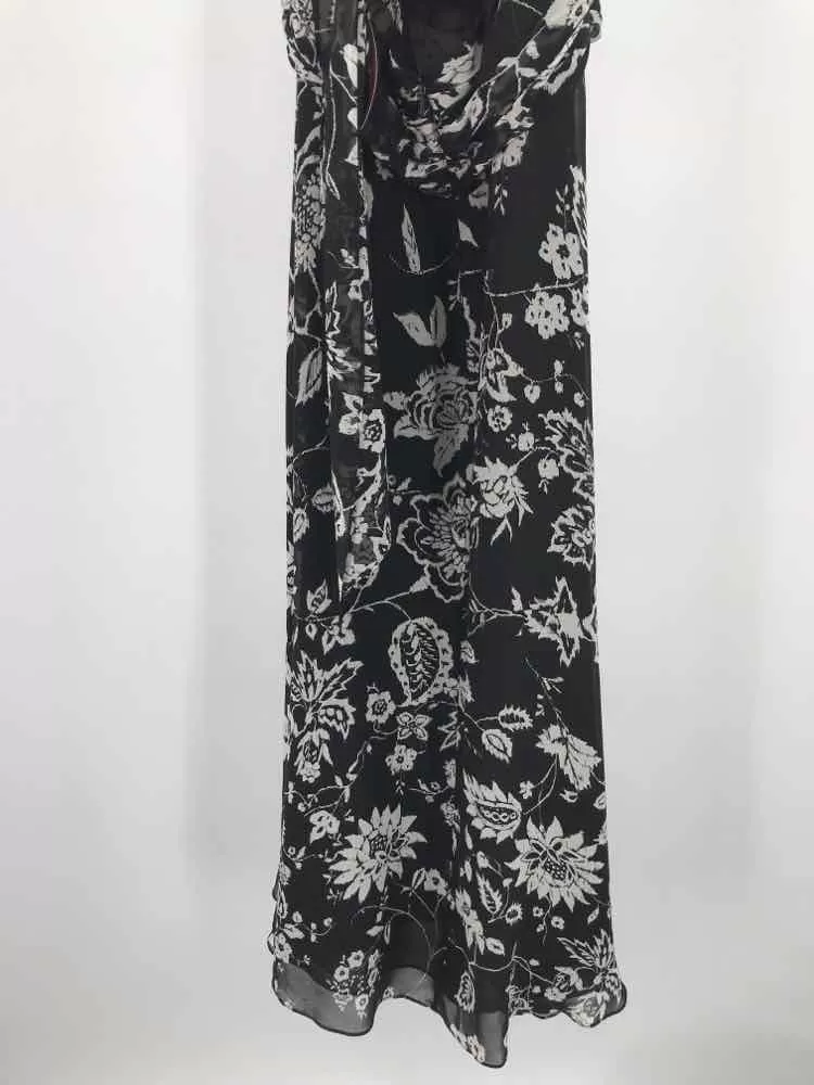 Pre-Owned Suzi Chin Black Size 4 Halter Midi Sleeveless Dress