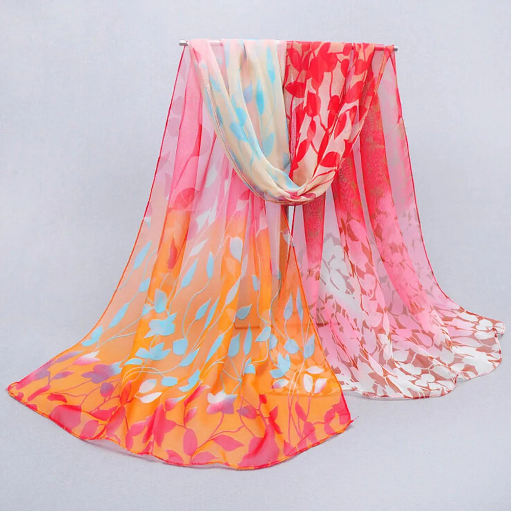 printed soft silk chiffon shawl wrap women shawl ponchos and capes xale capa impressa seda chiffon tippet silenciador