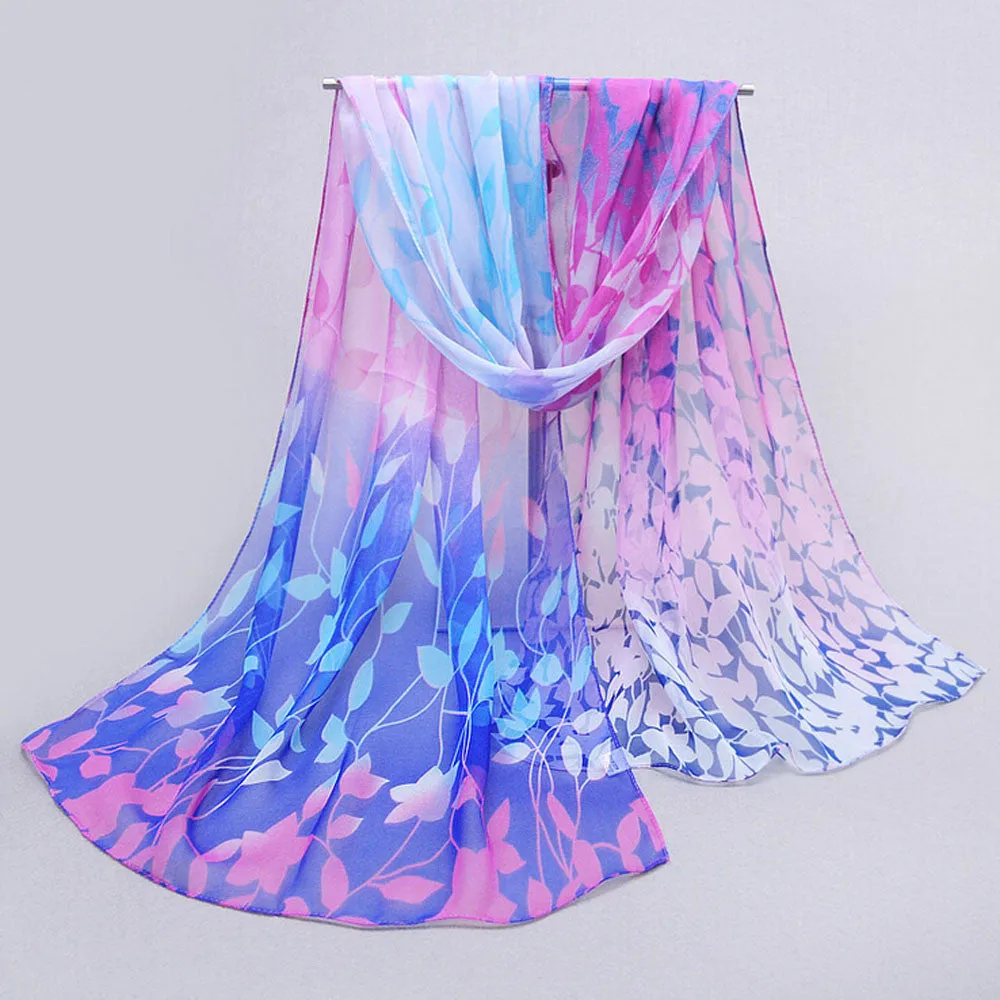 printed soft silk chiffon shawl wrap women shawl ponchos and capes xale capa impressa seda chiffon tippet silenciador