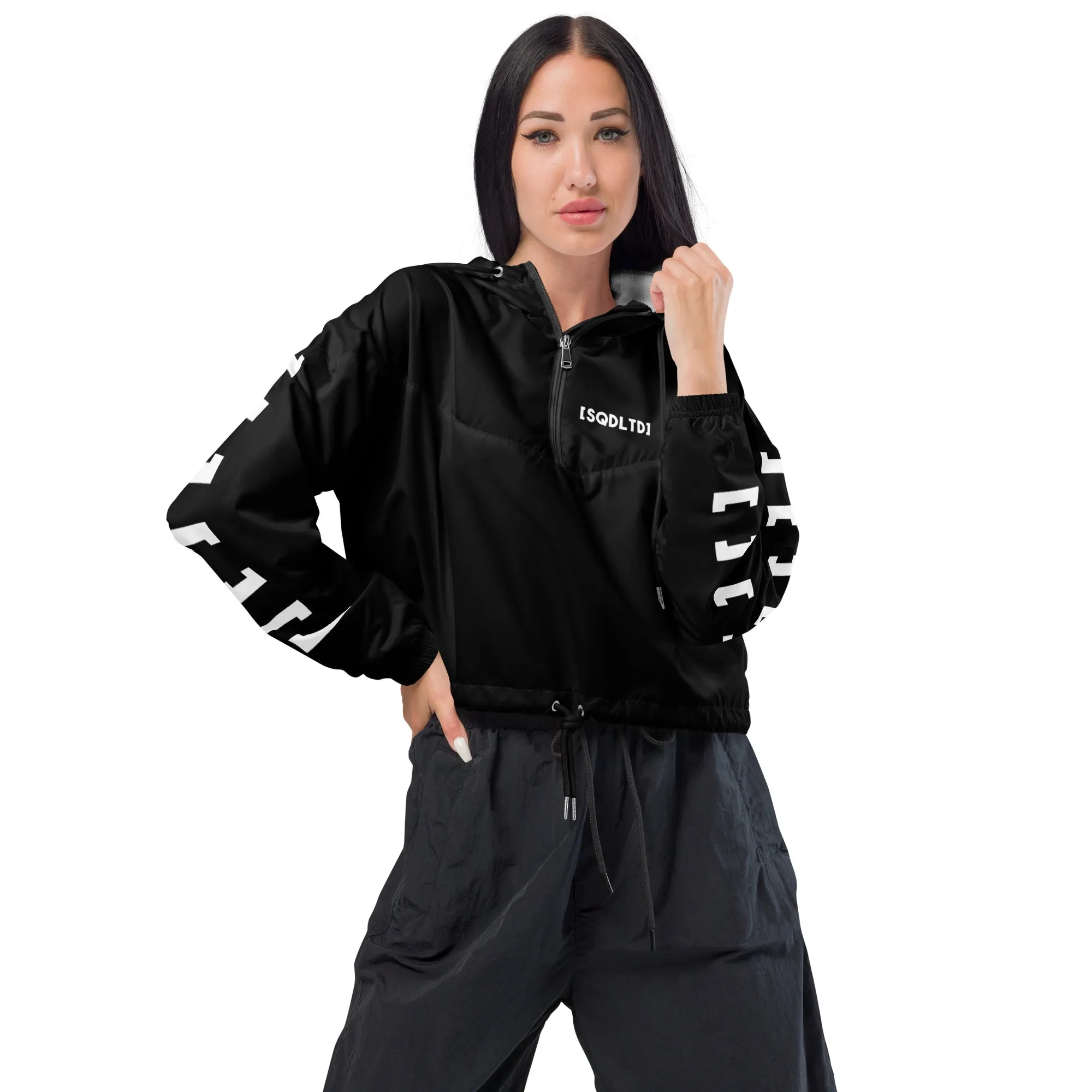 Sqdltd SP23 Women’s cropped windbreaker BW