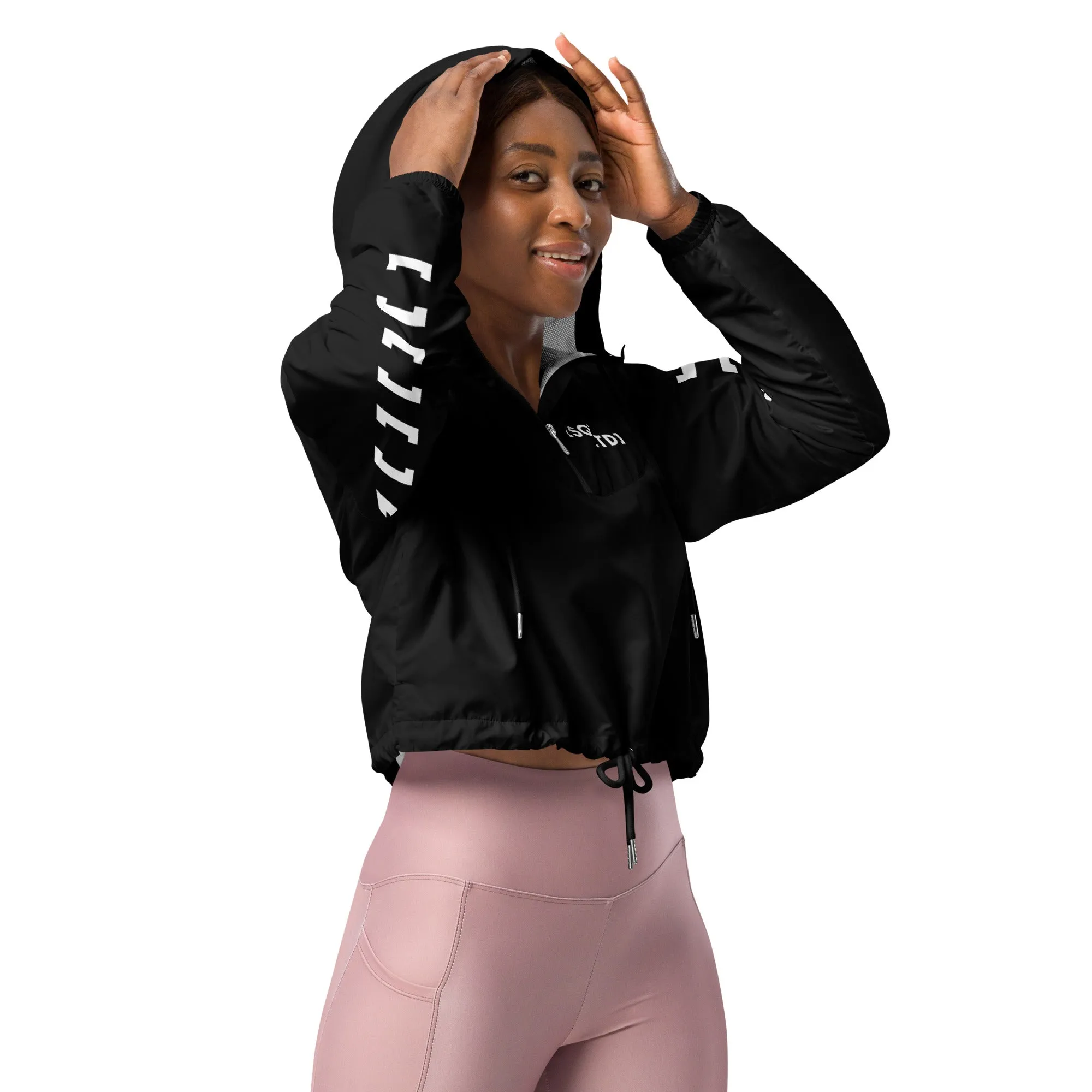 Sqdltd SP23 Women’s cropped windbreaker BW