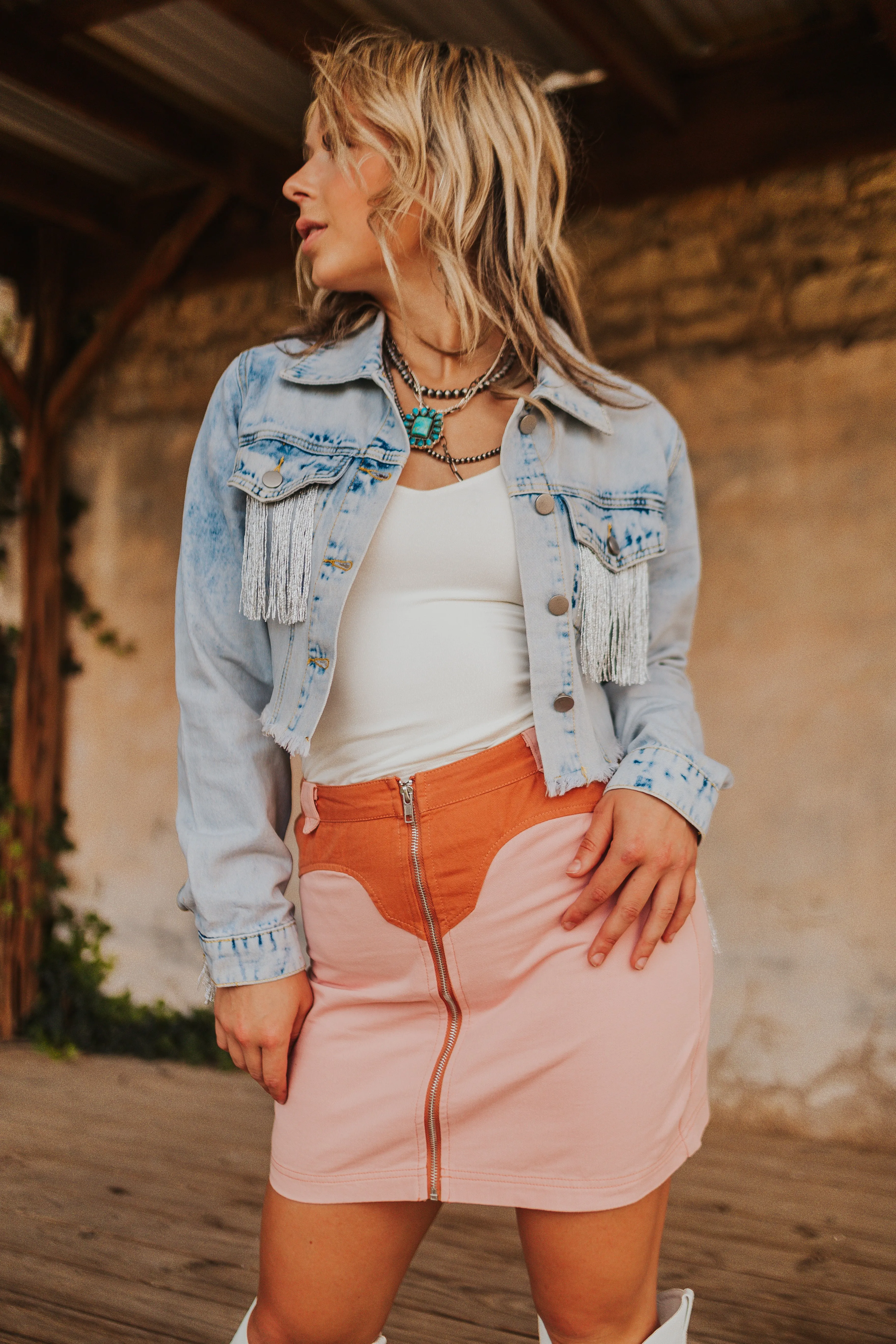 The Meilani Cropped Jean Jacket