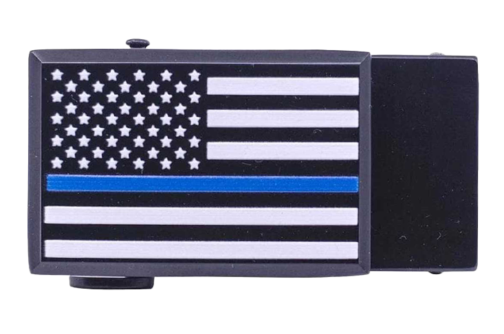 Thin Blue Line Go-In Golf Buckle, Fits 1 3/8 Straps