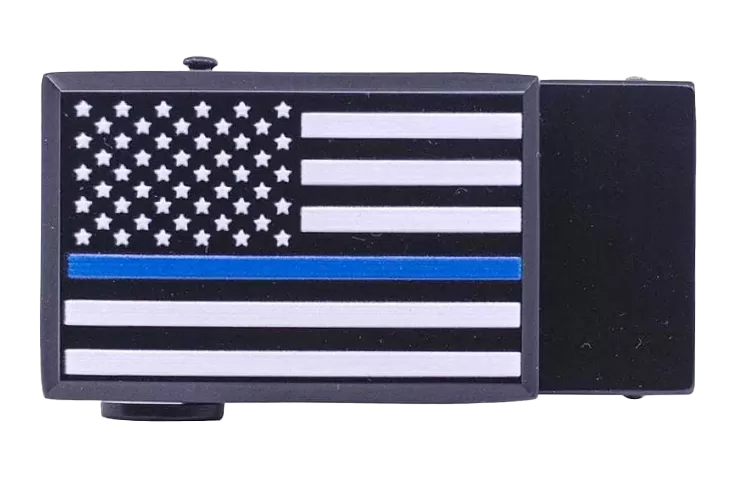 Thin Blue Line Go-In Golf Buckle, Fits 1 3/8 Straps