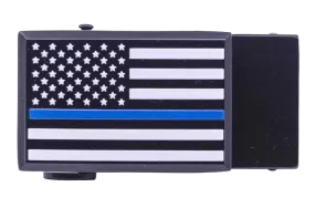 Thin Blue Line Go-In Golf Buckle, Fits 1 3/8 Straps