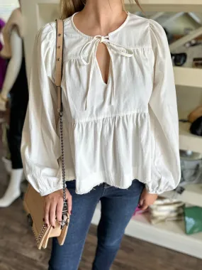 Tie Neck Tiered Top