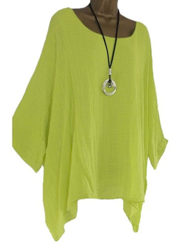 Upgrade Your Wardrobe with Women's Plus Size Asymmetric Blouse