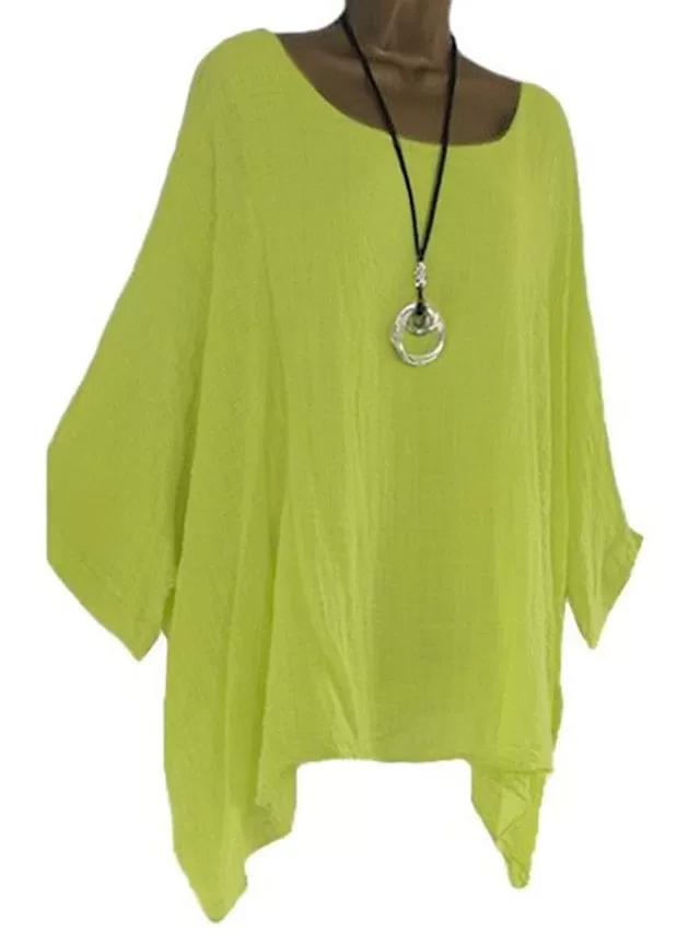 Upgrade Your Wardrobe with Women's Plus Size Asymmetric Blouse