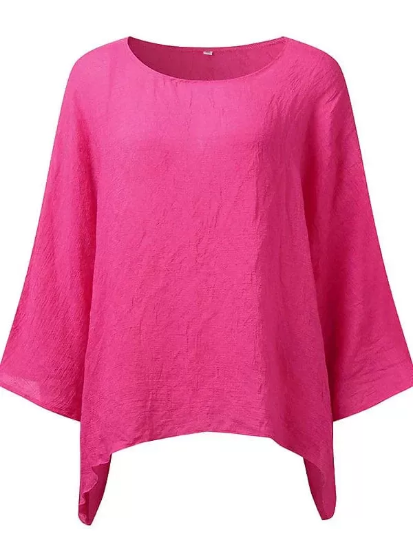 Upgrade Your Wardrobe with Women's Plus Size Asymmetric Blouse