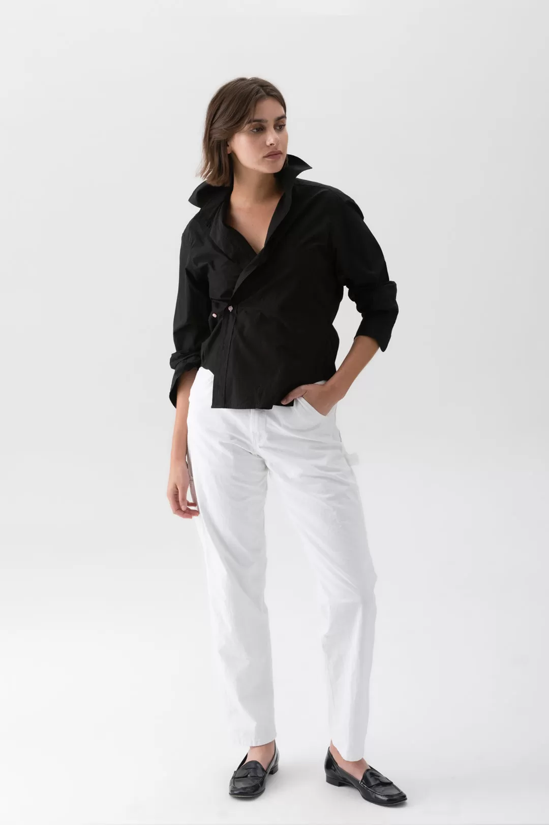 WEARCISCO The Crop Paper Cotton Shirt