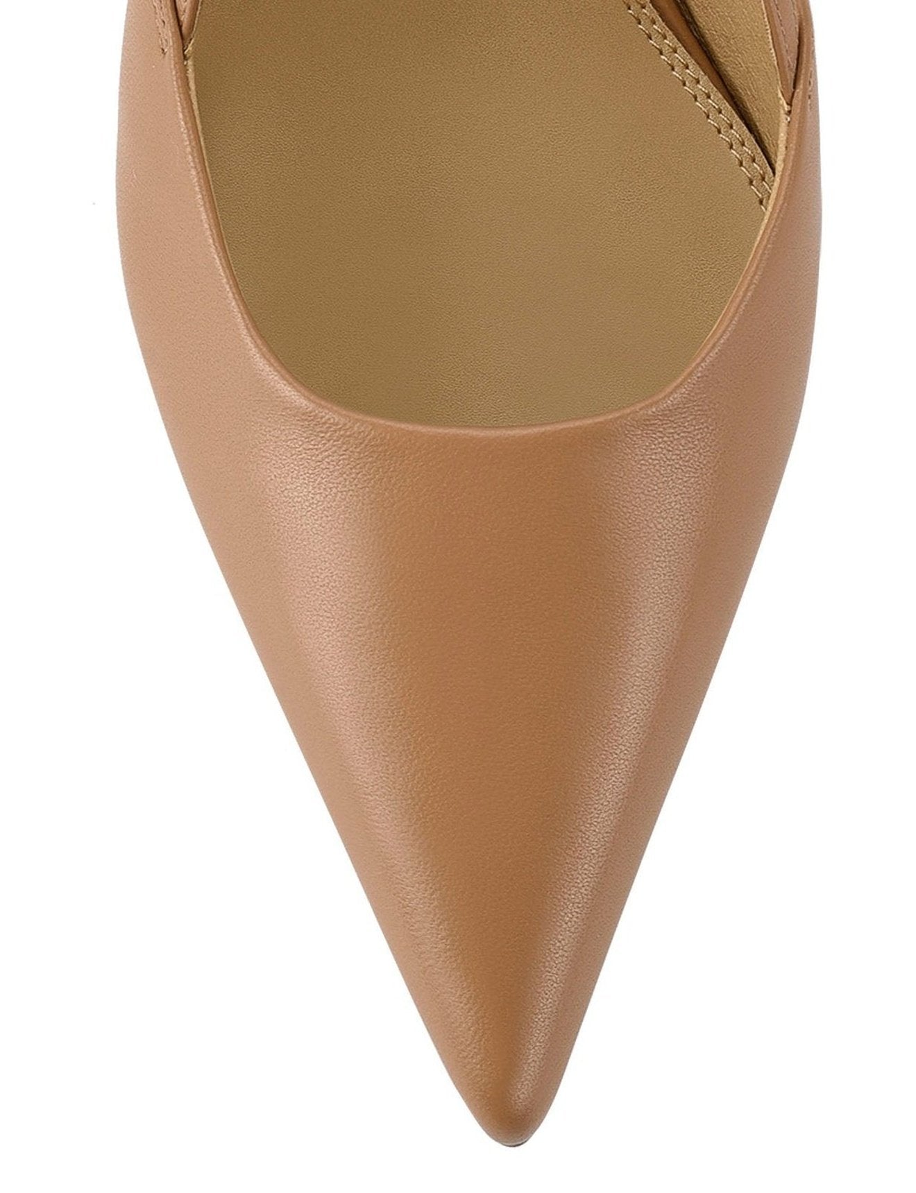 Yasmine Slingback Heels - Soft Tan Leather