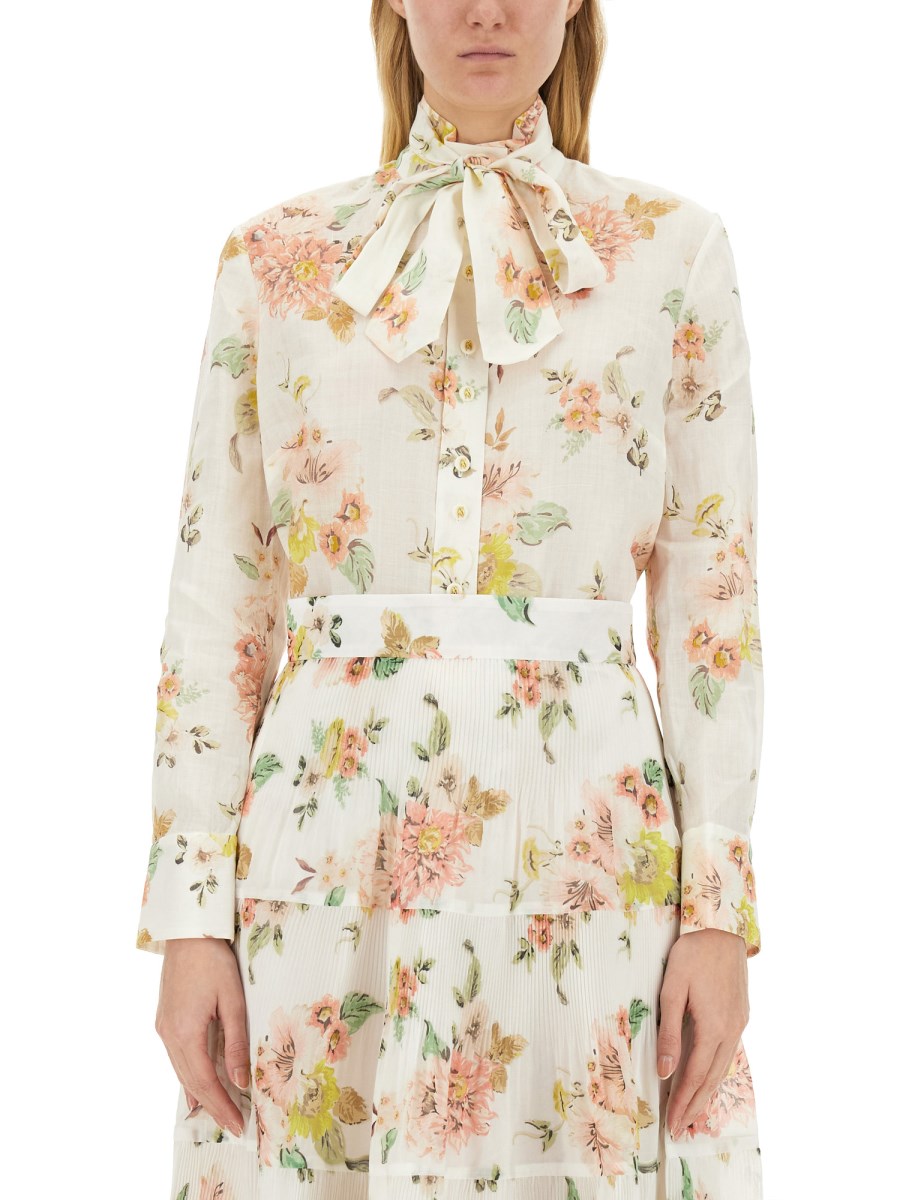 ZIMMERMANN    BLOUSE WITH FLORAL PATTERN